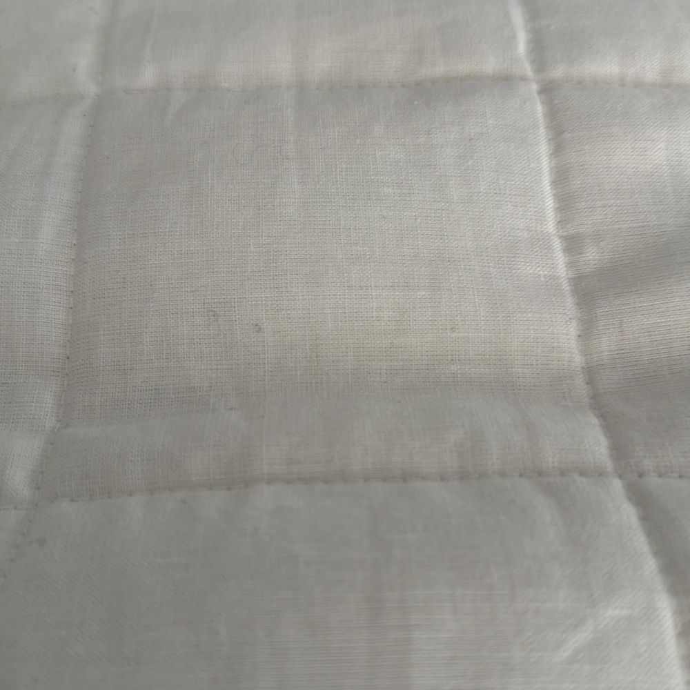 Quince European Linen Box Quilt Full/Queen NWOT ivory - Picture 8 of 8